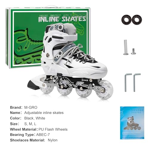 Adjustable Inline Skates with Full Light Up Wheels and Tool I2151