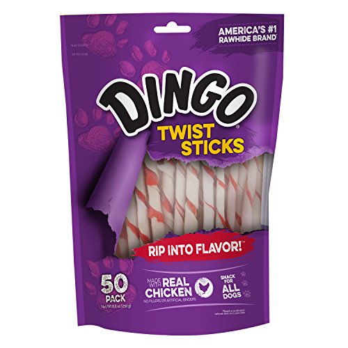 Twist Sticks 50 Count Rawhide For Dogs Made With Real Chicken C519861
