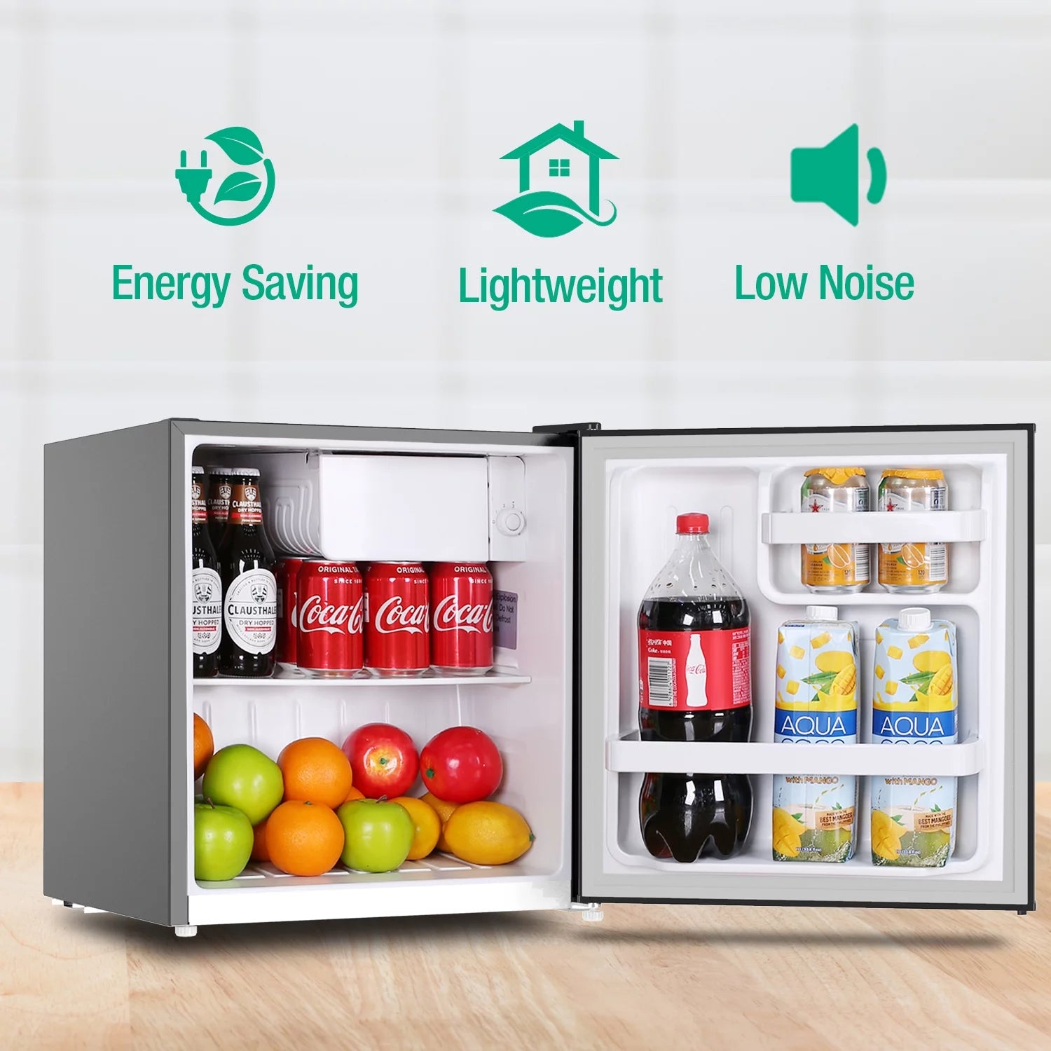 1.7 Cu.Ft Mini Fridge with Freezer, Black O4525