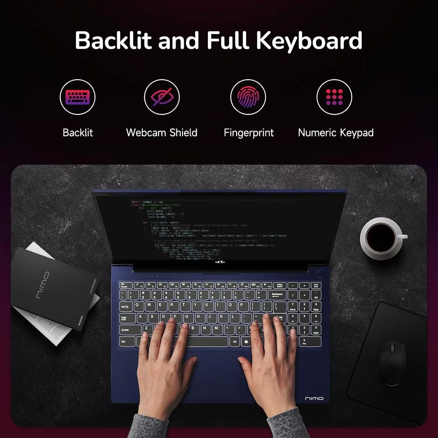 15.6" IPS FHD Gaming Laptop 8 Cores AMD Ryzen 7 6800H 16GB DDR5 RAM 1TB SSD AMD Radeon 680M GPU Backlit Keyboard Fingerprint E68186
