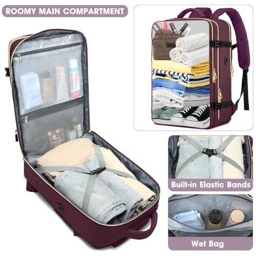 Light Blue Waterproof Travel Backpack K474