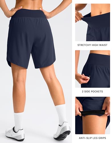 4D Padded Cycling Shorts with Zipper Pockets High Waist M241
