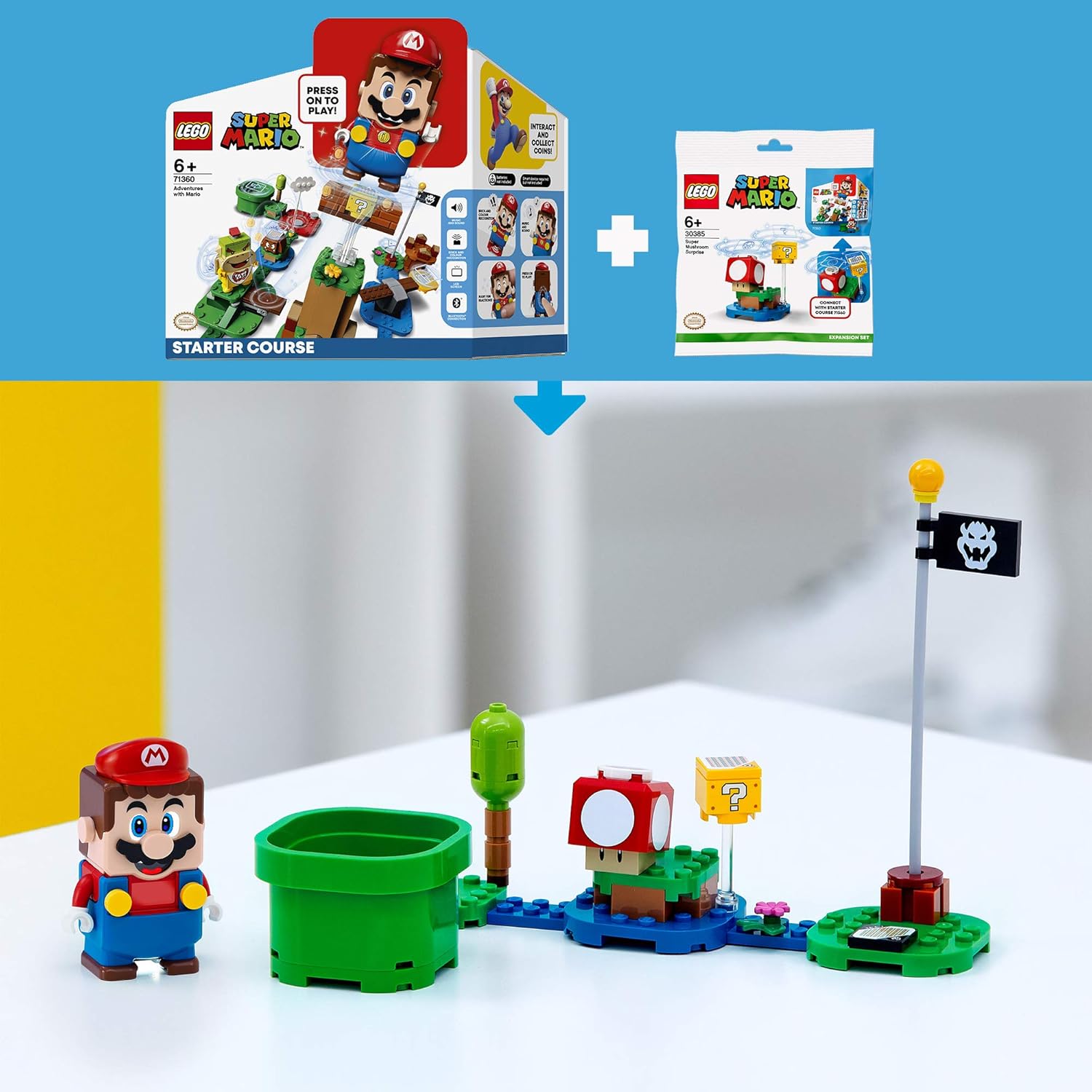 Super Mario Block Super Mushroom Expansion Pack A7907