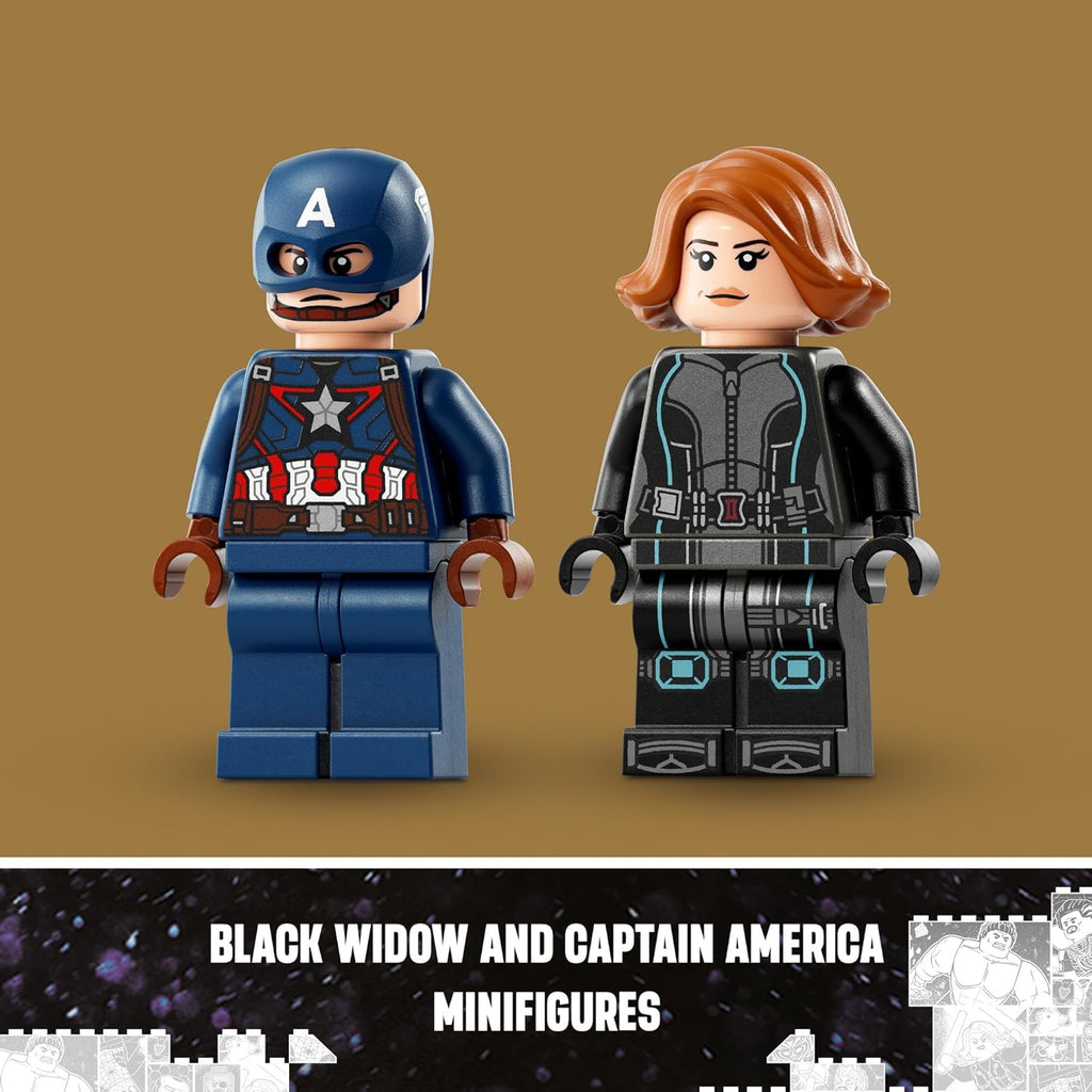 LEGO Marvel Black Widow & Captain America Motorcycles Buildable Toy with 2 Minifigures P5704