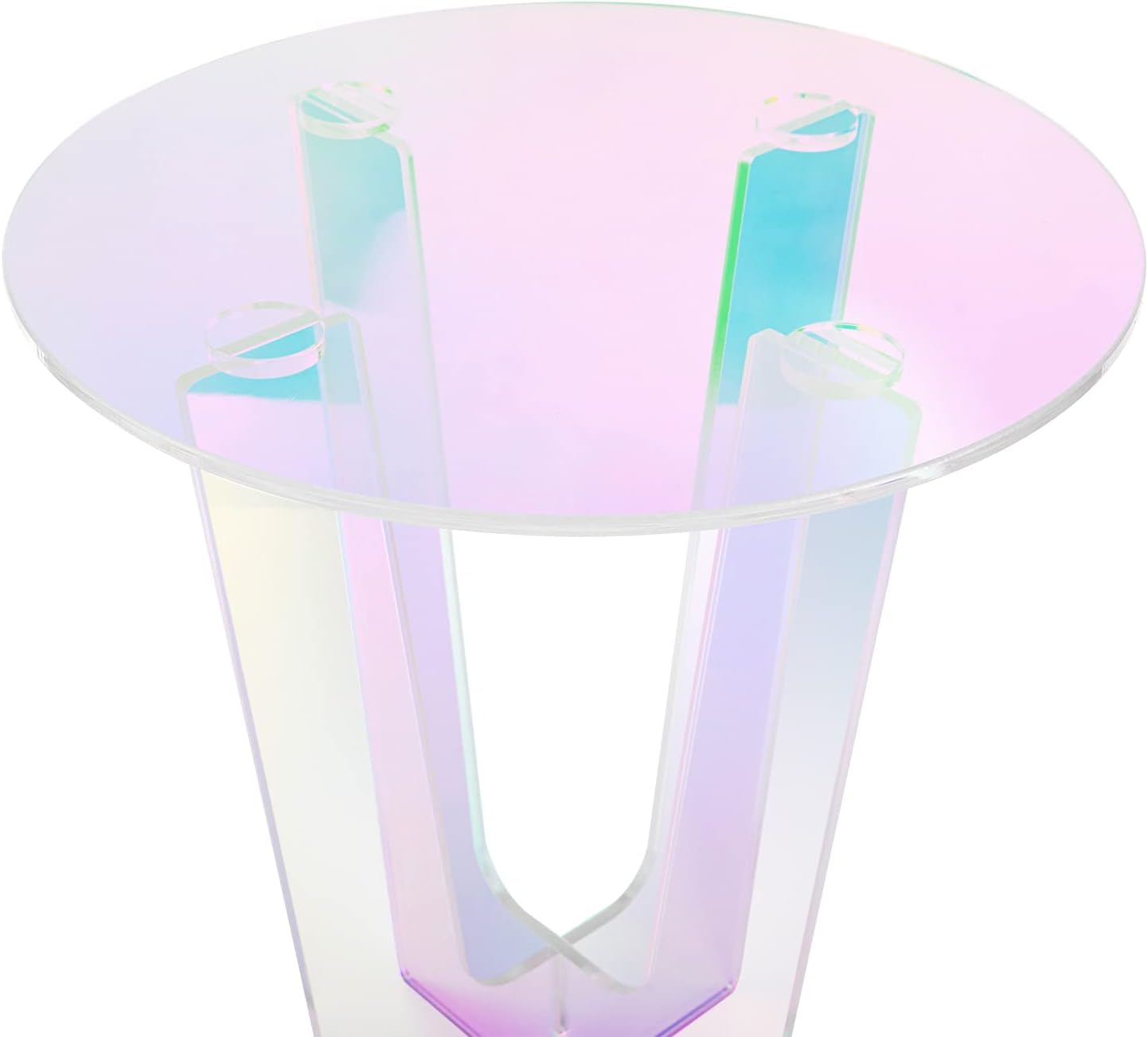 Acrylic Side Table with Storage Shelf S33019