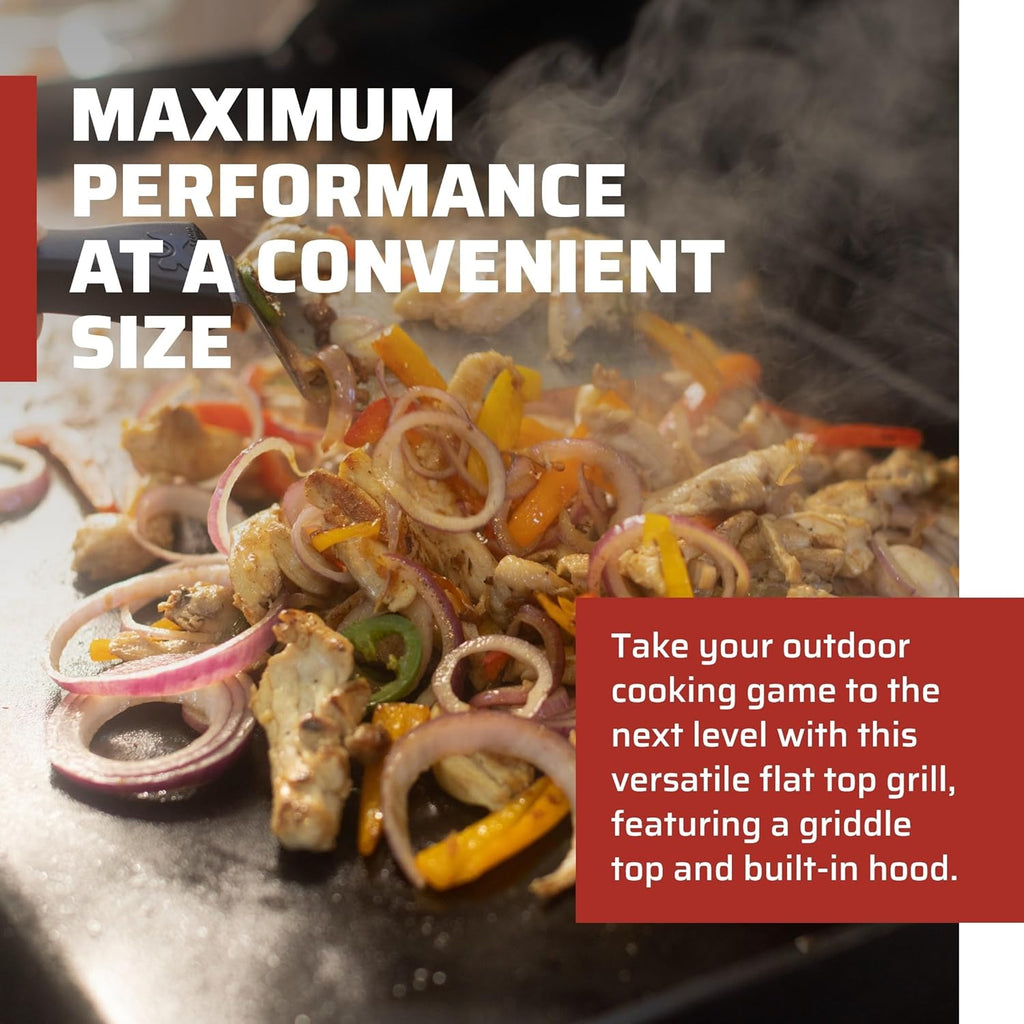 Flat Top Gas Grill with Griddle & Wind Deflectors I5899