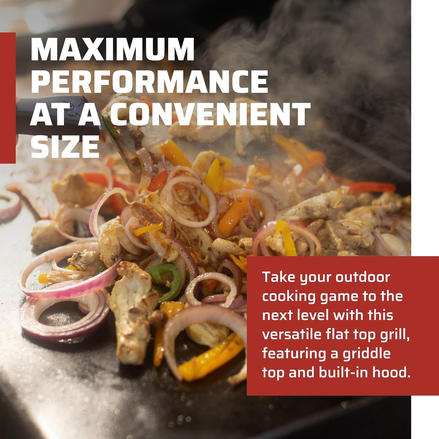 Flat Top Gas Grill with Griddle & Wind Deflectors I5899