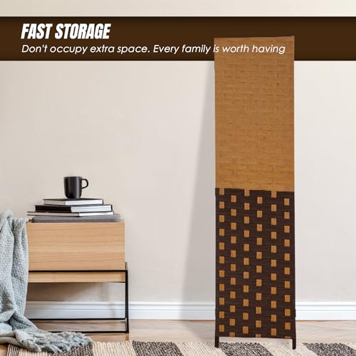 Black 4-Panel Folding Room Divider Y812