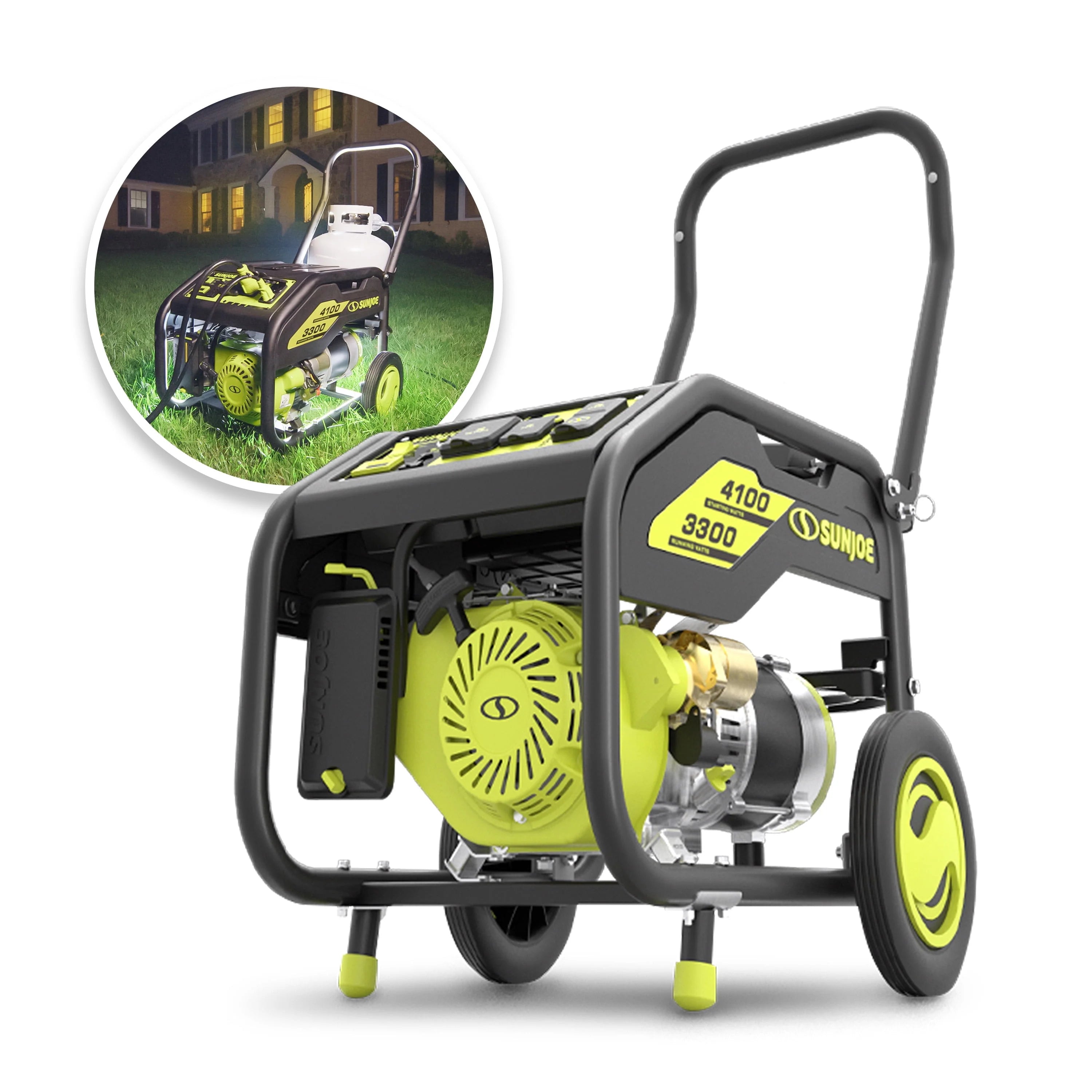 4100-Watt Portable Propane Generator with Cover M492182