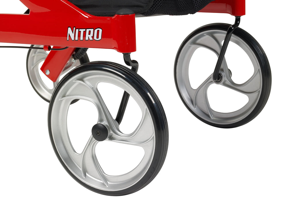 Red Rollator Rolling Walker A7224