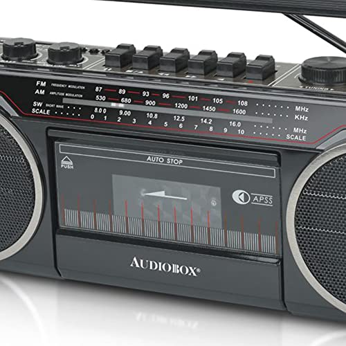 Red 2 Way Speaker System Boombox with Bluetooth O498