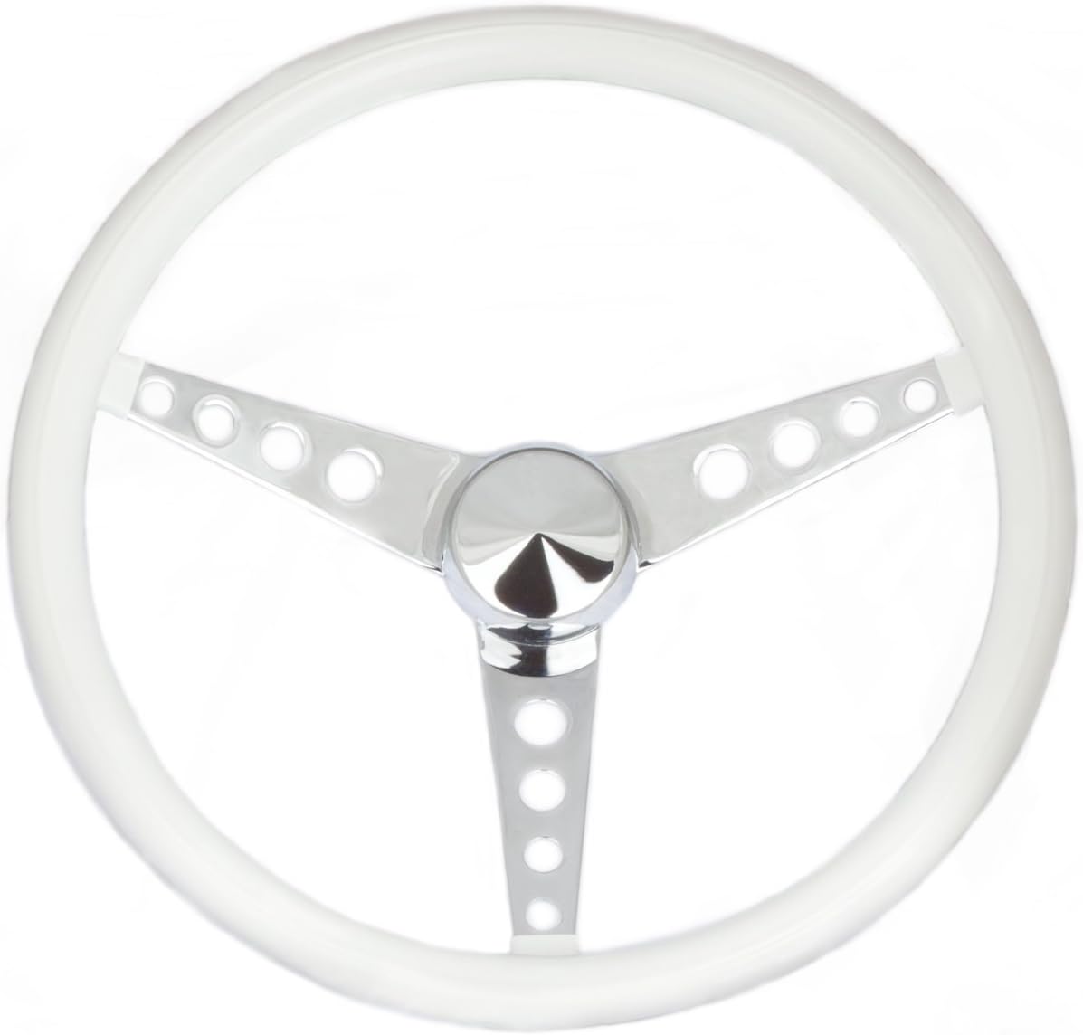 15 inch White Vinyl Steering Wheel A375013