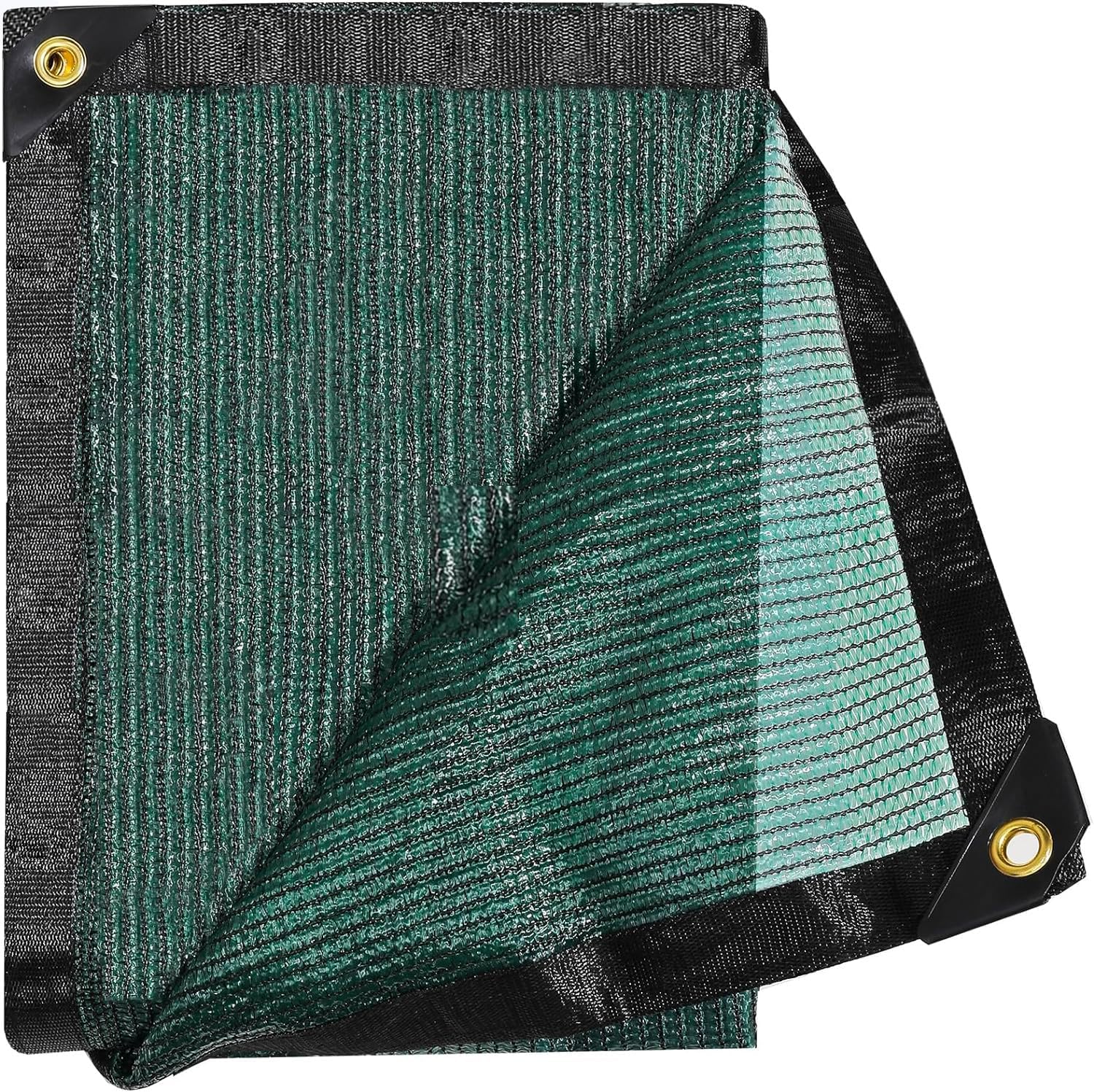 70% Green Shade Cloth Taped Edge with Grommets 20 ft X 10 ft J68446