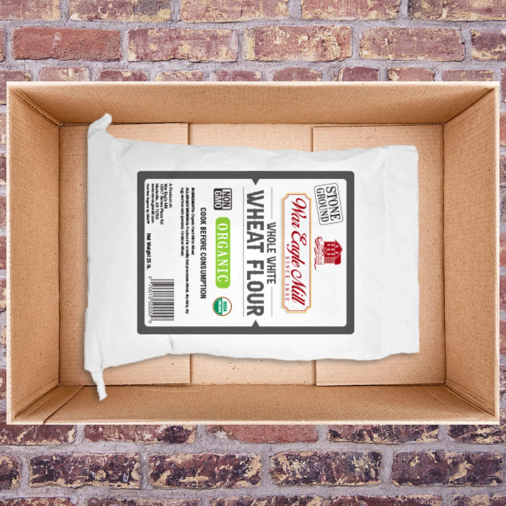 25 lb. Bag Unbleached Whole White Wheat Flour J242015