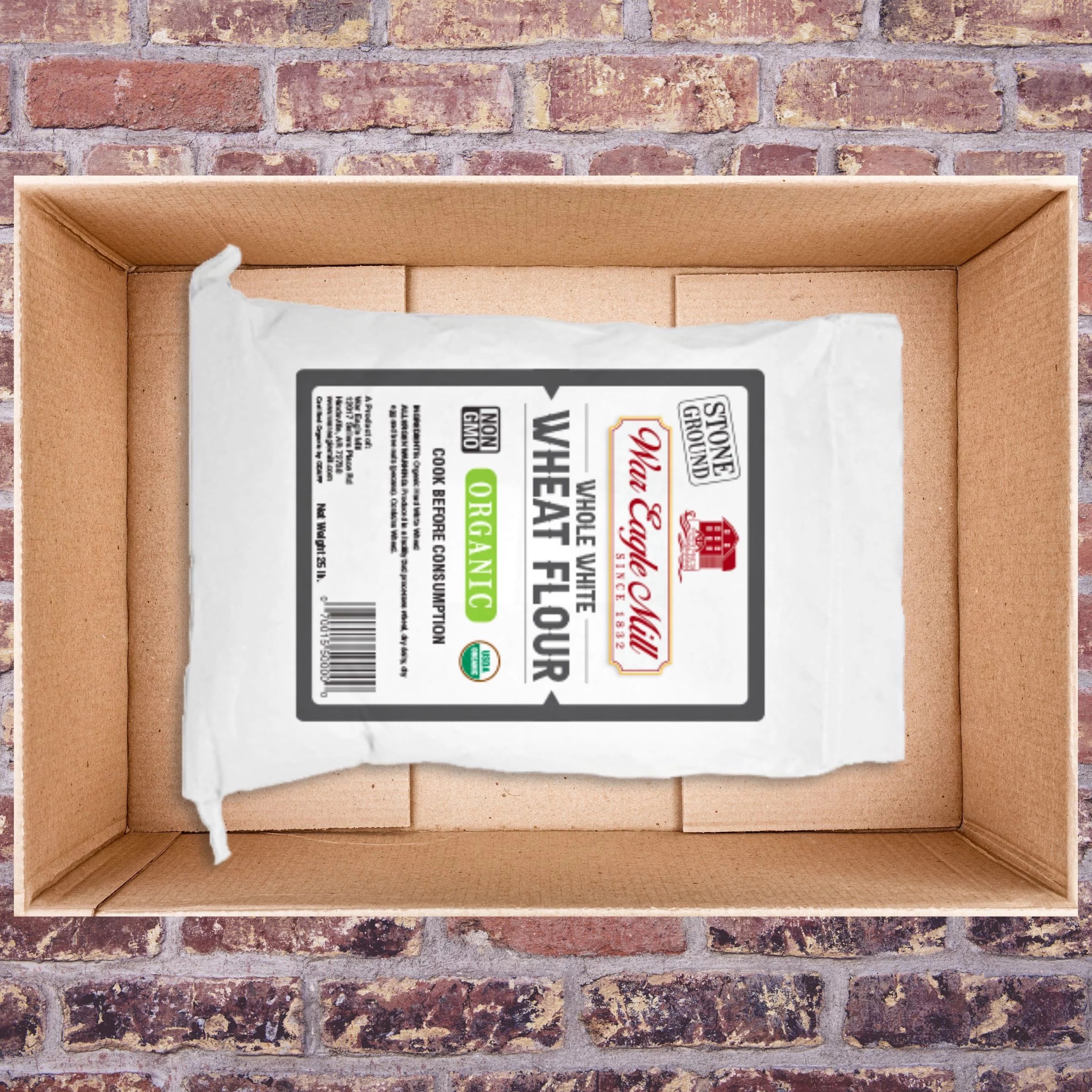 25 lb. Bag Unbleached Whole White Wheat Flour J242015