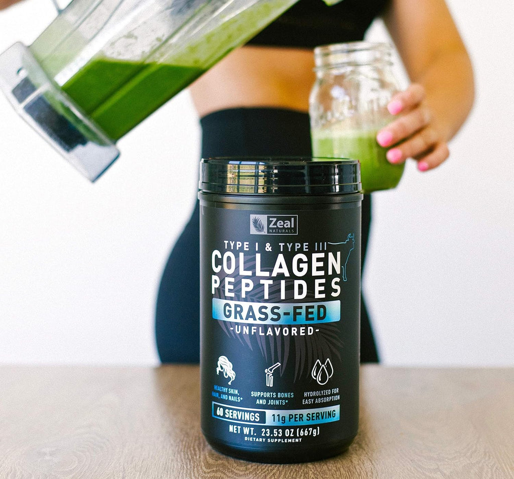 Collagen Peptides Powder (11g | 60 Servings) Grass Fed Bovine Collagen Powder Hydrolyzed Q3720