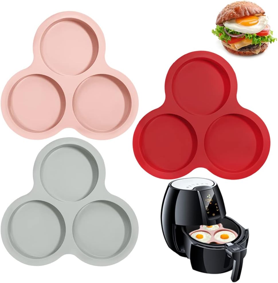 3 Pcs Silicone Nonstick Air Fryer Egg Mold D515