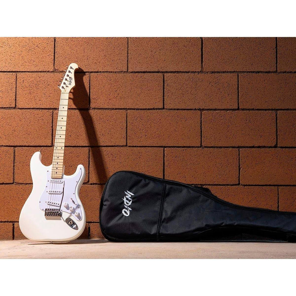 White Electric Guitar with Gig Bag D411
