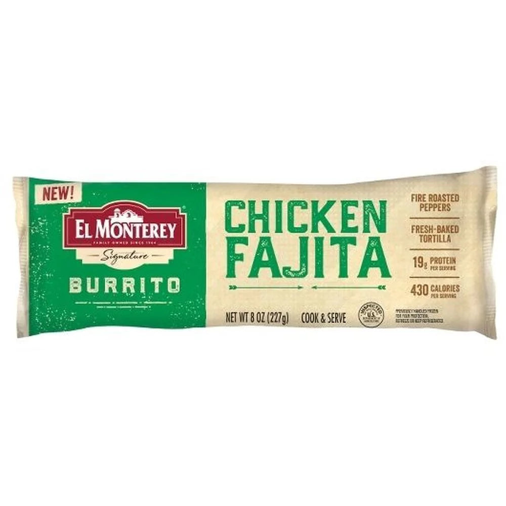 Chicken Fajita Burrito, 8 Ounce, 12 per case Q653411