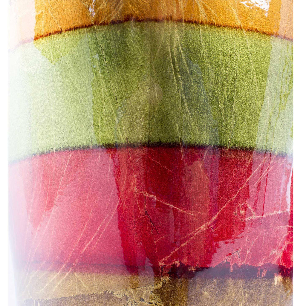 Red and Orange Ceramic Vase M2680