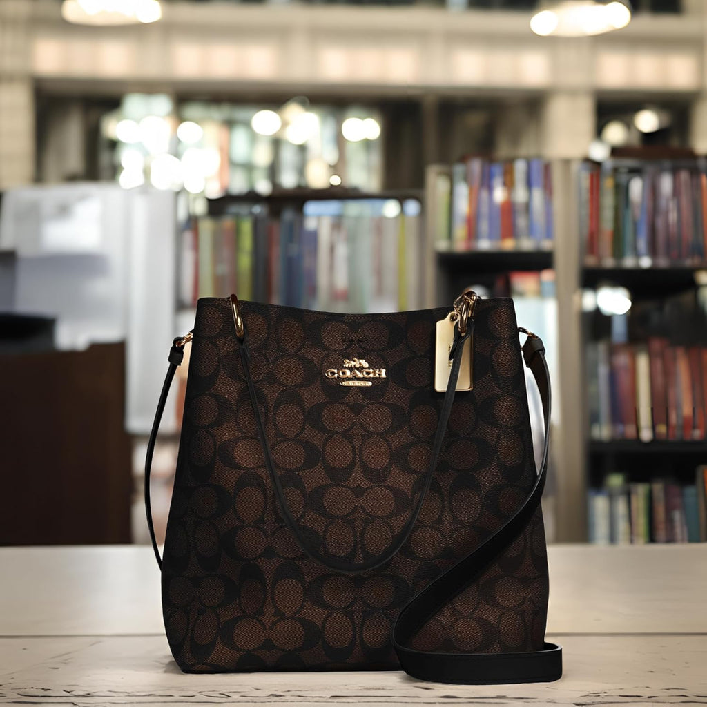 Brown Black Bucket Bag E8385