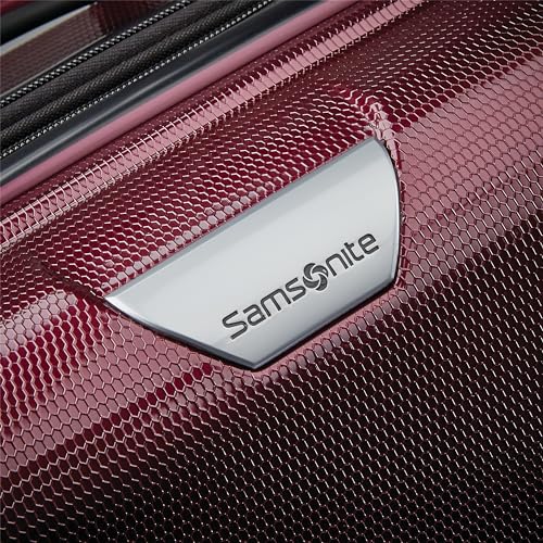 3 Piece Hard-Shell Luggage Set with Carry-On, Medium, and Large Suitcase, Aubergine R242