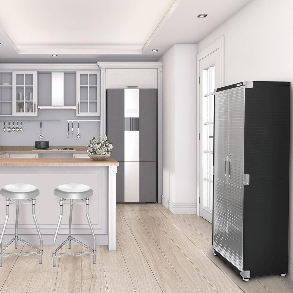 Solid Steel Lockable Metal Storage Cabinet with Adjustable Shelves, 30" W x 18" D x 72" H, Graphite C482