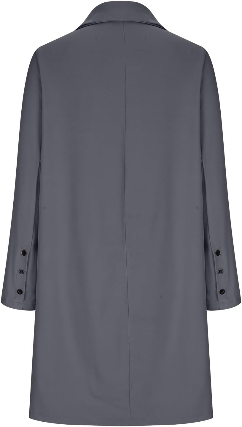 Faux Wool Long Trench Coat with Belt J77466