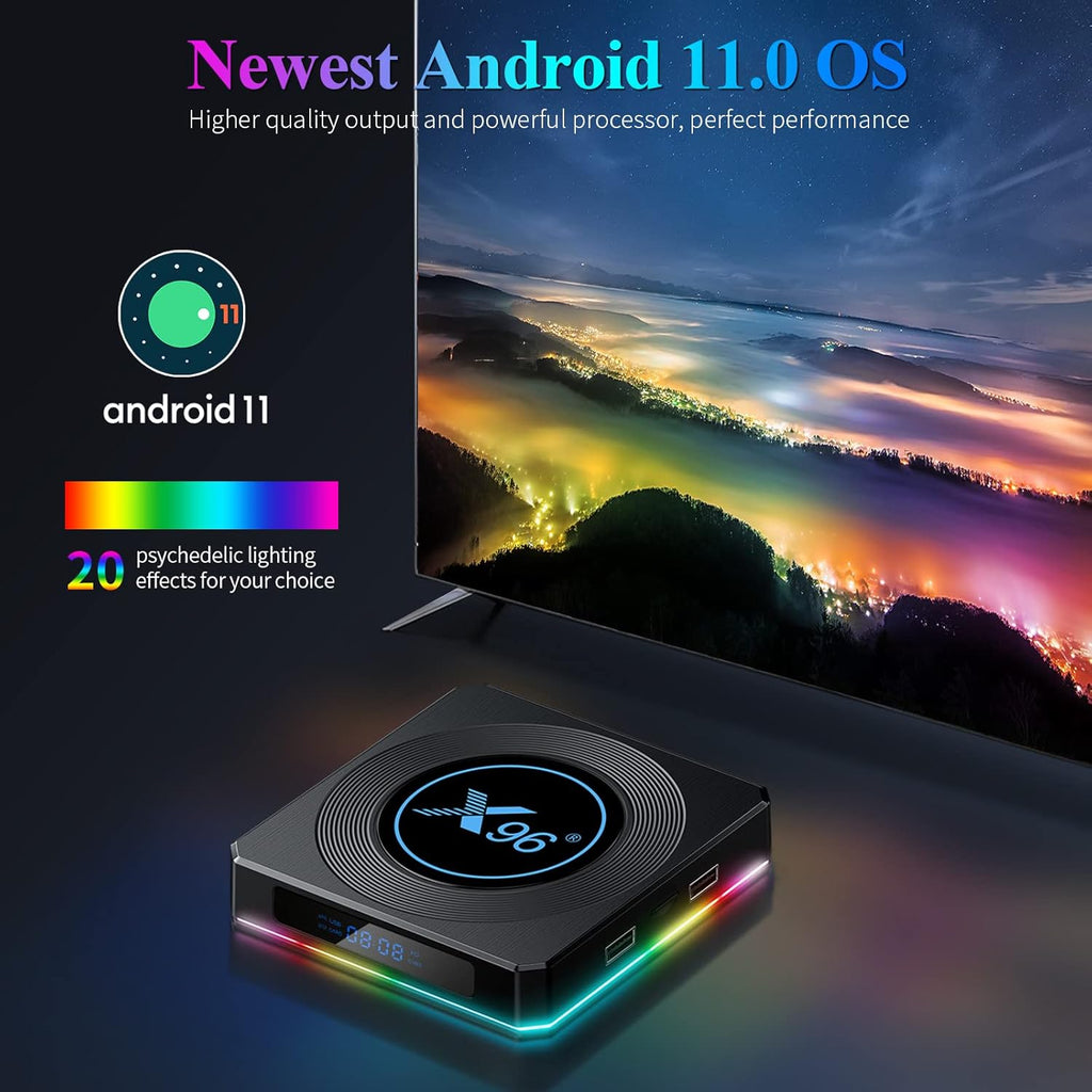 Android TV Box 11.0 4GB 64GB with Ethernet 1000M LAN Bluetooth 4.2 W4275