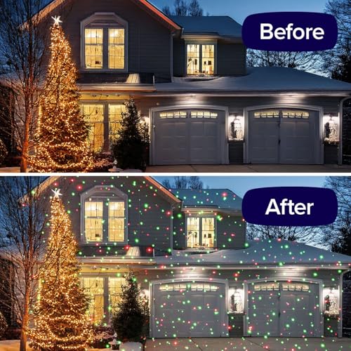 2 Pack Outdoor Christmas Laser Projector with Remote O2308