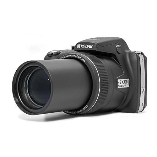 16 MP Digital Camera with 52x Optical Zoom 24mm Wide Angle Lens 1080P Full HD Video 3" LCD Screen Black U1147