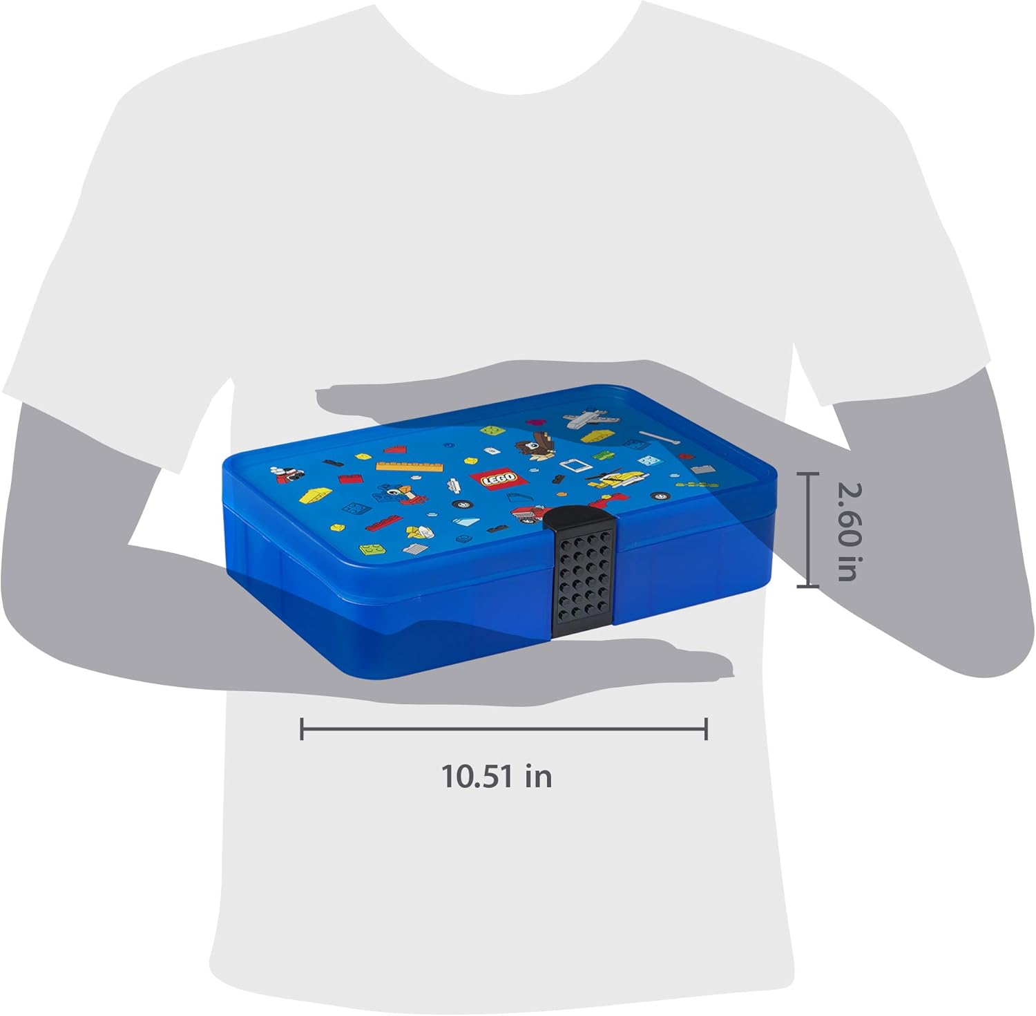 Blue Lego Sorting Box with Organizing Dividers X179479