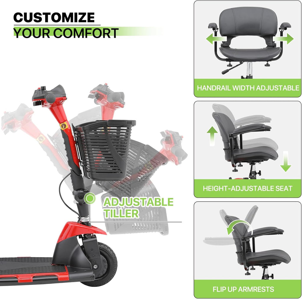 3-Wheel Folding Mobility Scooter T202