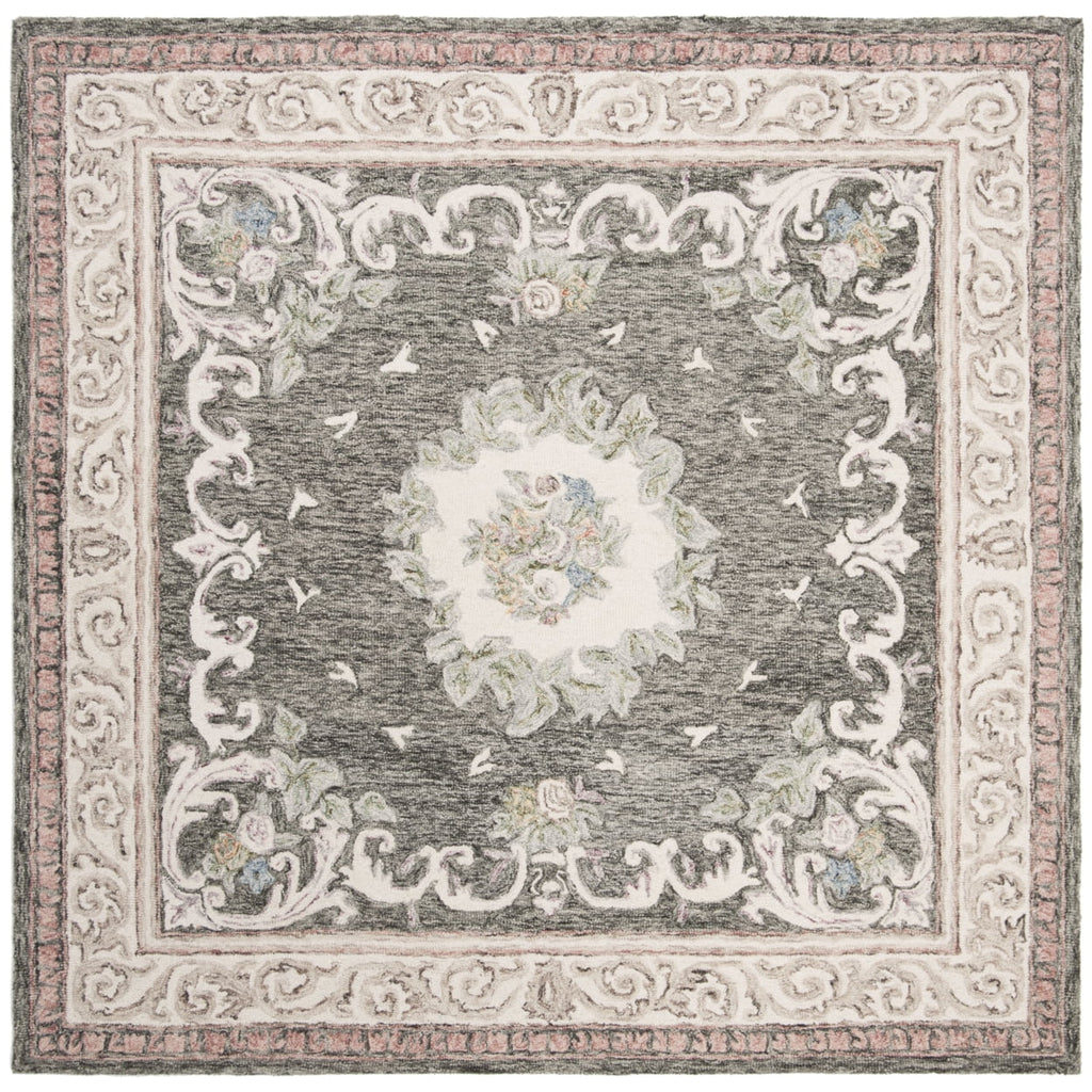 Ivory Charcoal Rug O6169