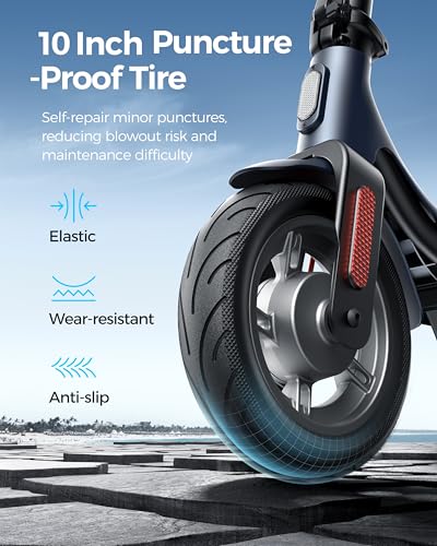 Electric Scooter with 10IN Tires, 10.2AH Battery, 350W Motor, 15.5MPH Y3249