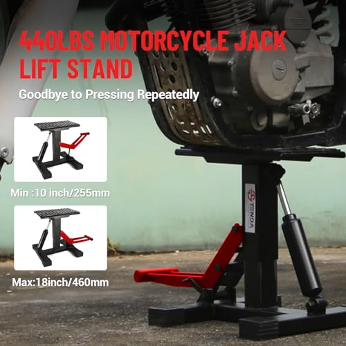 Hydraulic Motorcycle Lift Stand 440 Lbs Capacity Adjustable Height T2473