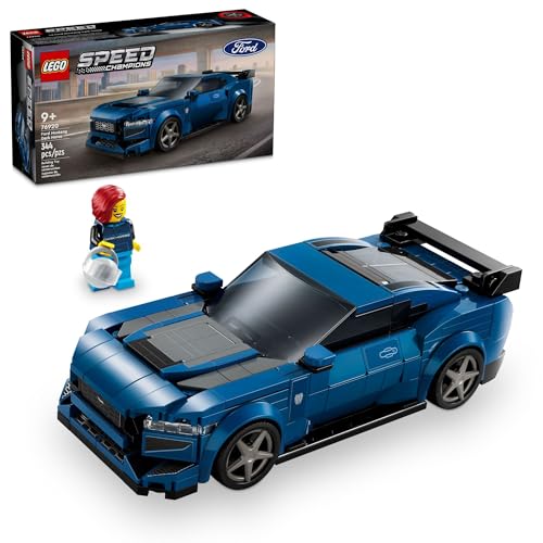 Blue Ford Mustang Dark Horse Sports Car Toy Building Set I438676
