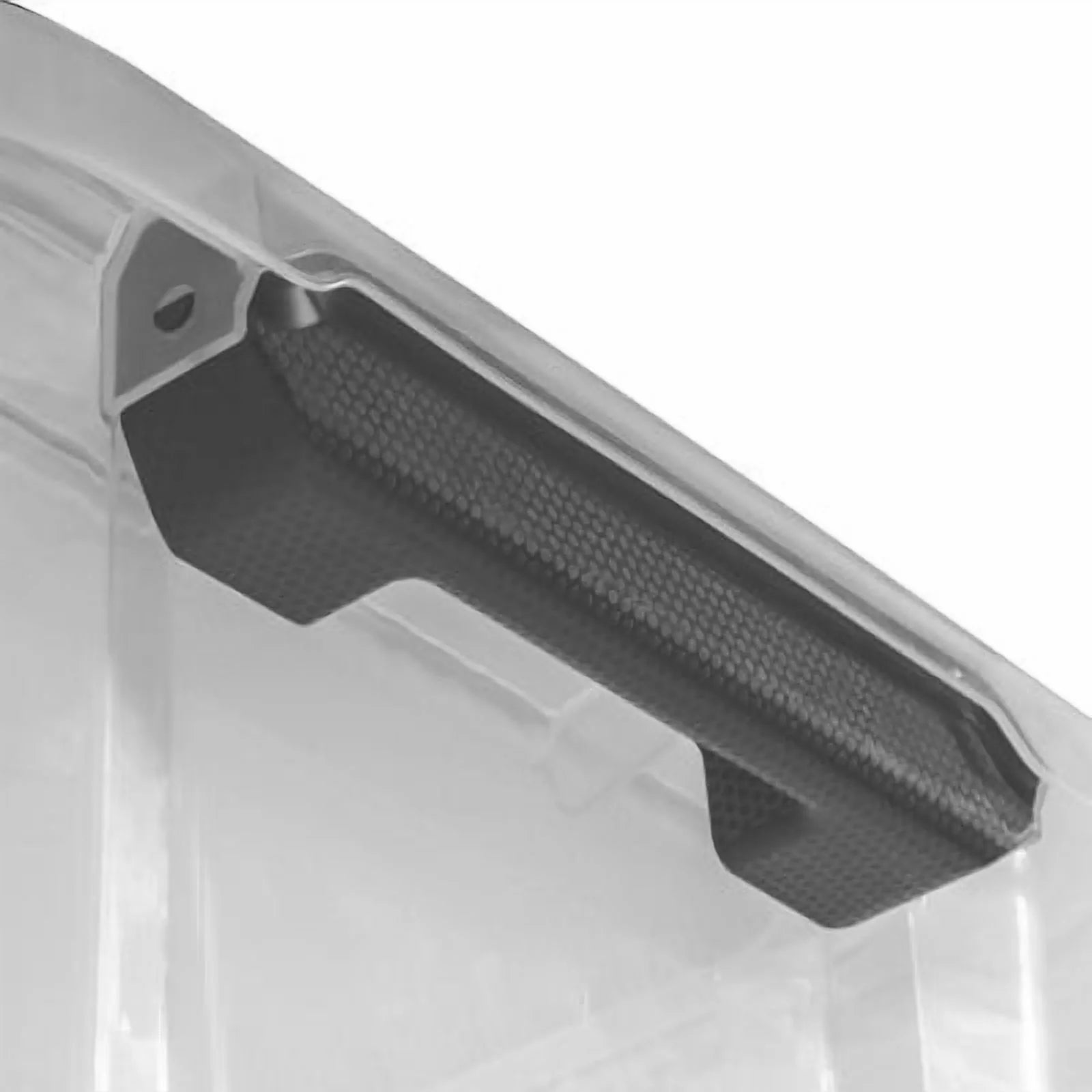30qt Plastic Storage Tote with Hinged Lid W727733