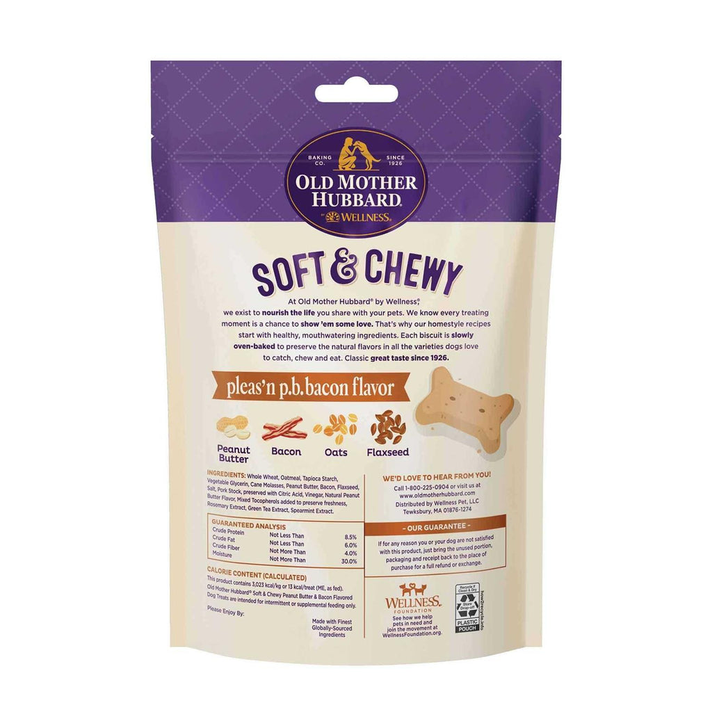 Soft & Tasty Peanut Butter & Bacon Biscuits Baked Dog Treats Mini N63582