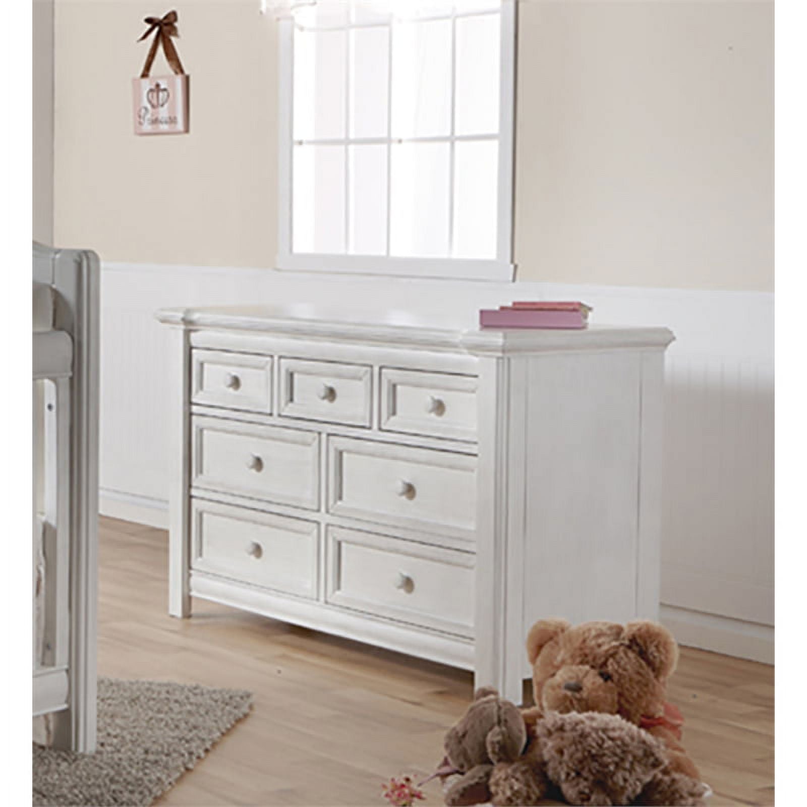 3-Piece Set with Panel Crib and Double Dresser and 5-Drawer Dresser E3002