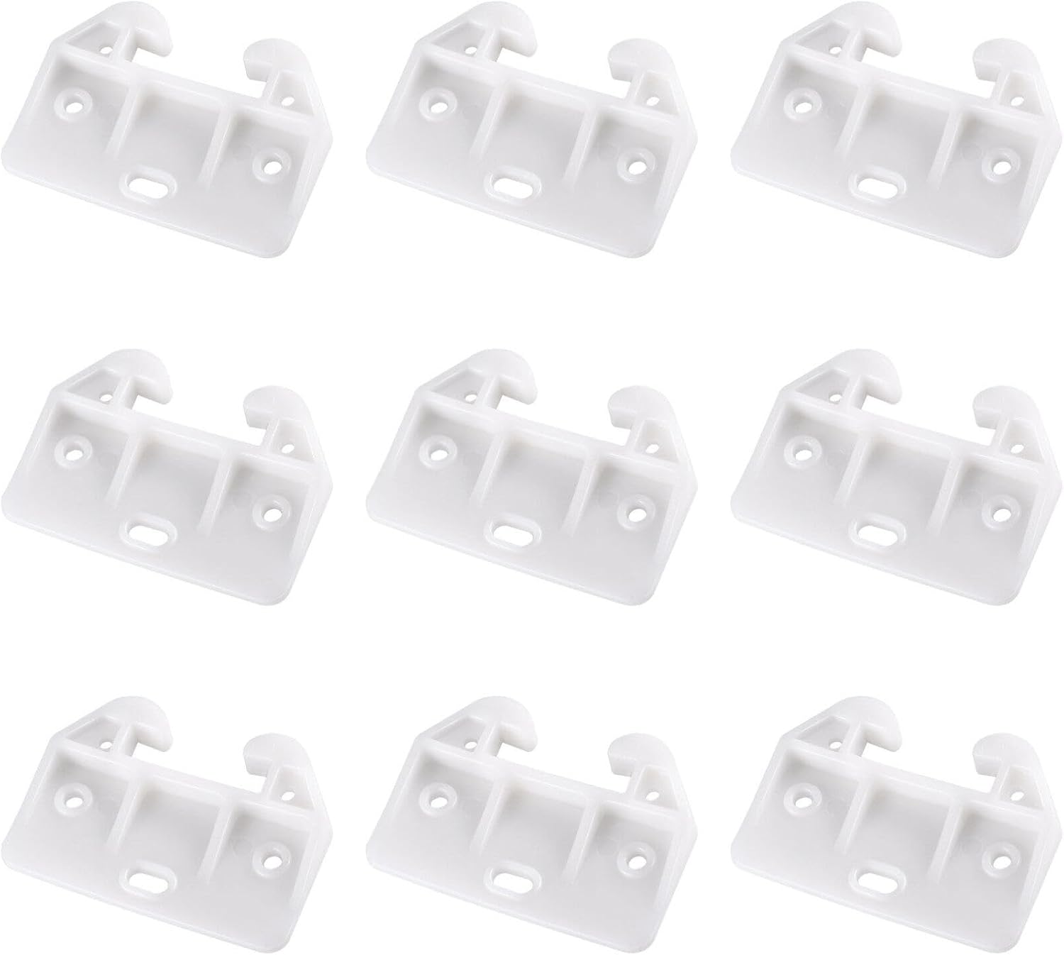 White Plastic Drawer Track Guide 10 Pc S247428