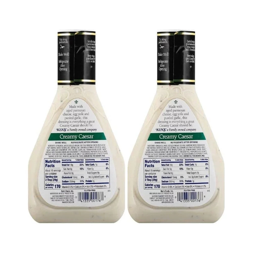 Creamy Caesar Dressing, 16 FL OZ Bottle (Pack Of 2 Bottles) L265