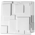 White PVC 3D Wall Panel, 32 Sq.FT P918