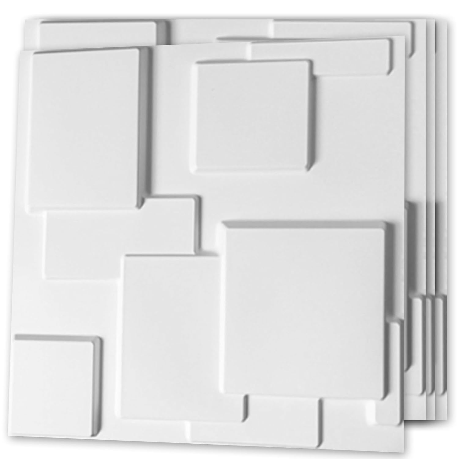 White PVC 3D Wall Panel, 32 Sq.FT P918