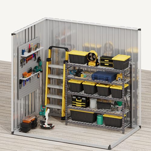 6x4ft Metal Outdoor Storage Shed with Window R6003