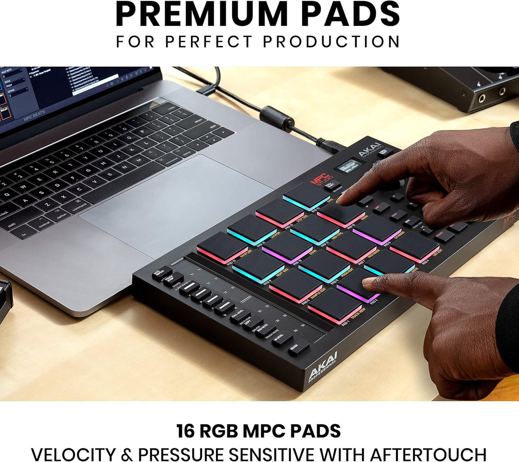 MPC Studio MIDI Controller with 8 Backlit Drum Pads, Grey H871442