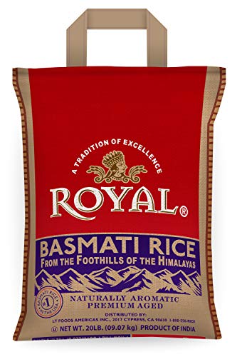20 Pound Long Grain Indian White Basmati Rice T580