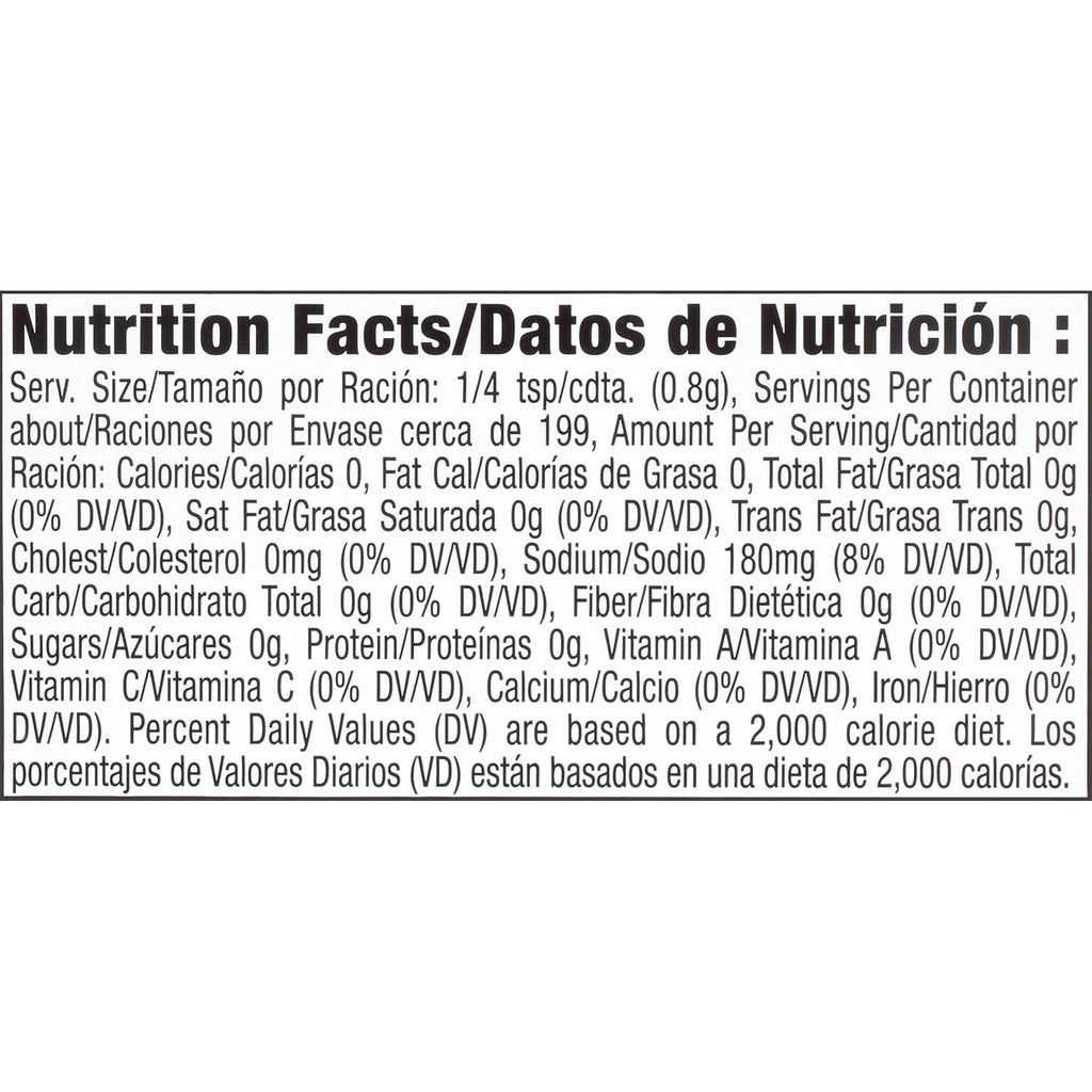 25% Less Sodium Garlic Salt With Parsley, 5.62 oz V406