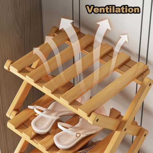 Walnut Color 2 Layer Shoe Rack Organizer V259