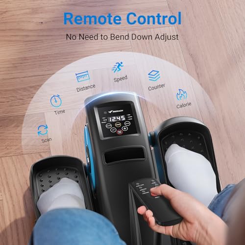 Under Desk Elliptical Machine, Electric Seated Pedal Exerciser with 12 Adjustable Speed & Remote Control H818136